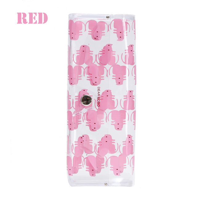 1PC Cute Unisex Clear Sunglasses Glasses Case Transparent Spectacle Storage