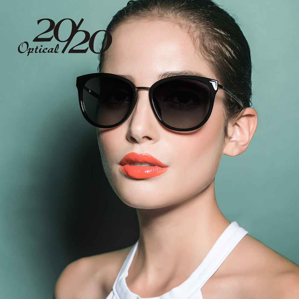 Polarized sunglasses women Retro Style Metal Frame