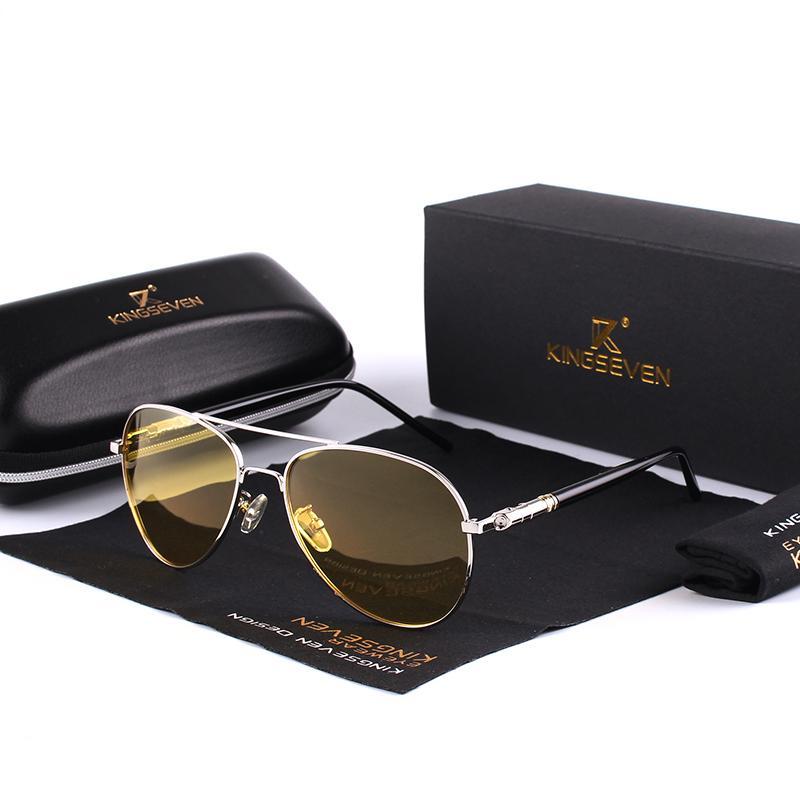 Mens Polarized Night Driving Sunglasses Men