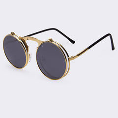 Sunglasses round Designer steam punk Metal