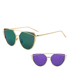 Mirror Flat Lense Women Cat Eye Sunglasses Classic