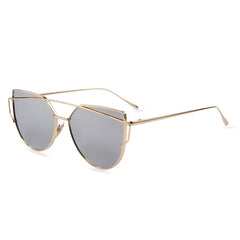 Mirror Flat Lense Women Cat Eye Sunglasses Classic