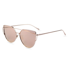 Mirror Flat Lense Women Cat Eye Sunglasses Classic