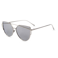 Mirror Flat Lense Women Cat Eye Sunglasses Classic