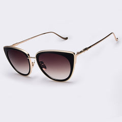 Metal Frame Cat Eye Women Sunglasses Female Sunglasses