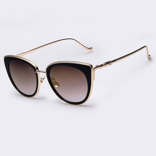 Metal Frame Cat Eye Women Sunglasses Female Sunglasses