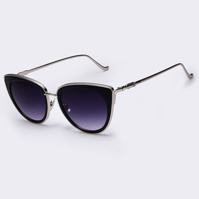 Metal Frame Cat Eye Women Sunglasses Female Sunglasses