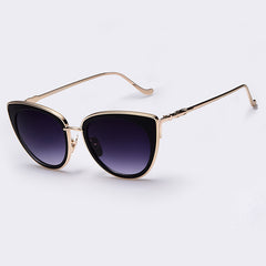 Metal Frame Cat Eye Women Sunglasses Female Sunglasses