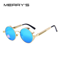 Women Steampunk Sunglasses Brand Design Round Sunglasses