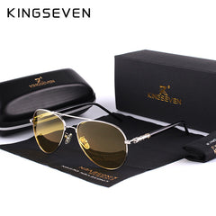 Mens Polarized Night Driving Sunglasses Men