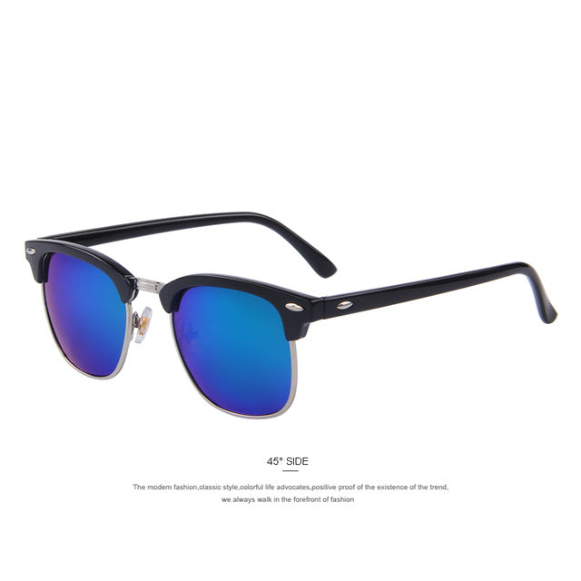 Men Retro Rivet Polarized Sunglasses