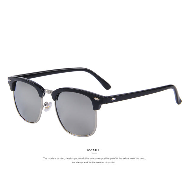 Men Retro Rivet Polarized Sunglasses