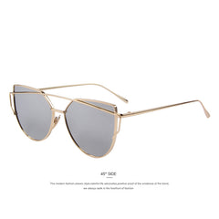 Women Cat Eye Sunglasses Classic Brand Designer Twin-Beams