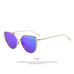 Women Cat Eye Sunglasses Classic Brand Designer Twin-Beams