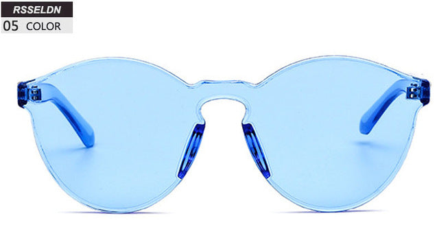 One Piece Lens Sunglasses Women Transparent Plastic Glasses