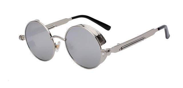 Round Metal Sunglasses Steampunk Men