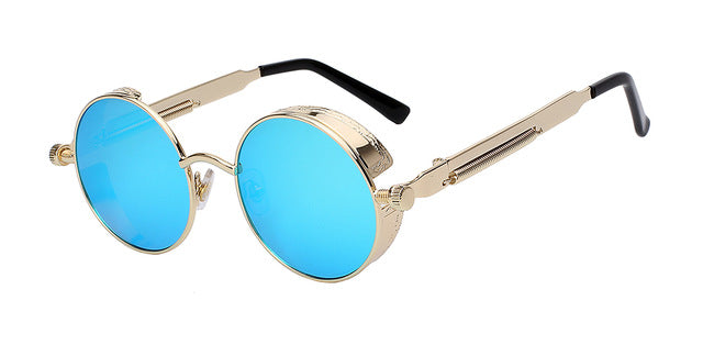 Round Metal Sunglasses Steampunk Men