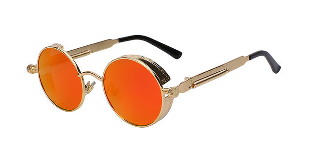 Round Metal Sunglasses Steampunk Men