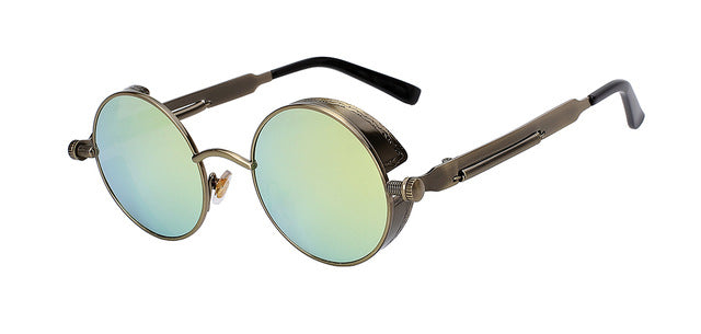 Round Metal Sunglasses Steampunk Men