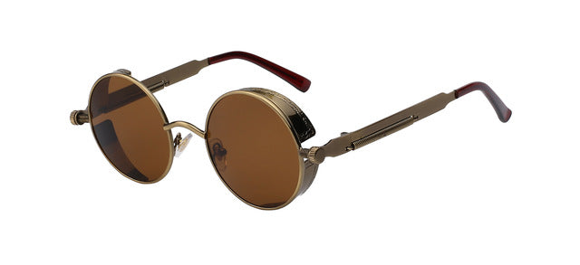 Round Metal Sunglasses Steampunk Men