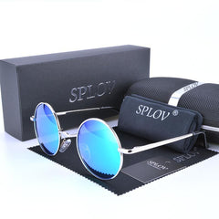 Classic Polarized Driving Round Sunglasses Men Retro John Lennon Glasses