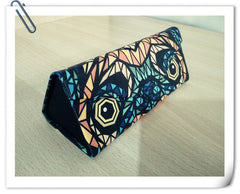 Fashion Fold Up Sunglasses Case Women Men Owl Animal Print Glasses Box
