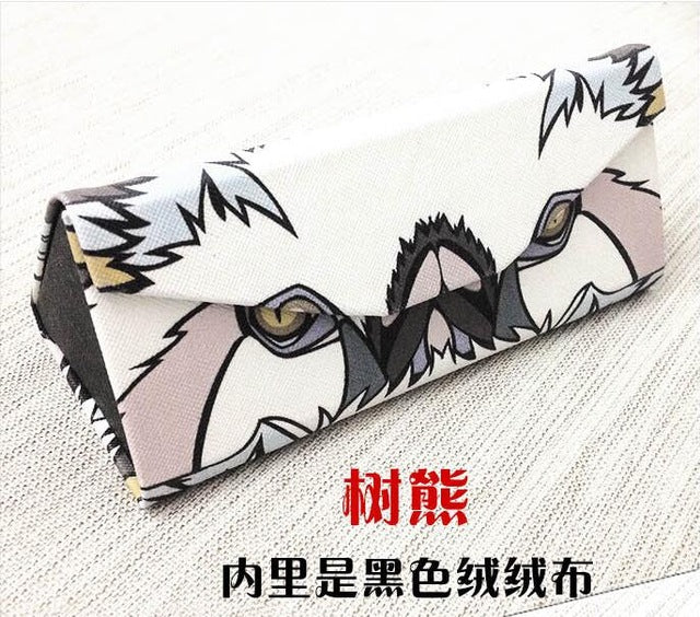 Fashion Fold Up Sunglasses Case Women Men Owl Animal Print Glasses Box