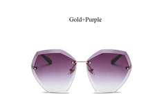 Transparent Sun Glasses  women Sunglasses Gradient elegant Optics Rimless