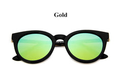 Cat eye pink sunglasses woman shades mirror female