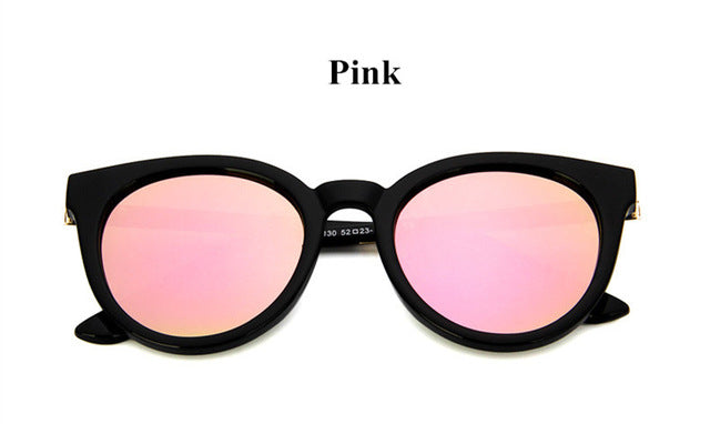 Cat eye pink sunglasses woman shades mirror female