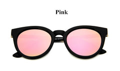 Cat eye pink sunglasses woman shades mirror female