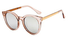 Cat eye pink sunglasses woman shades mirror female