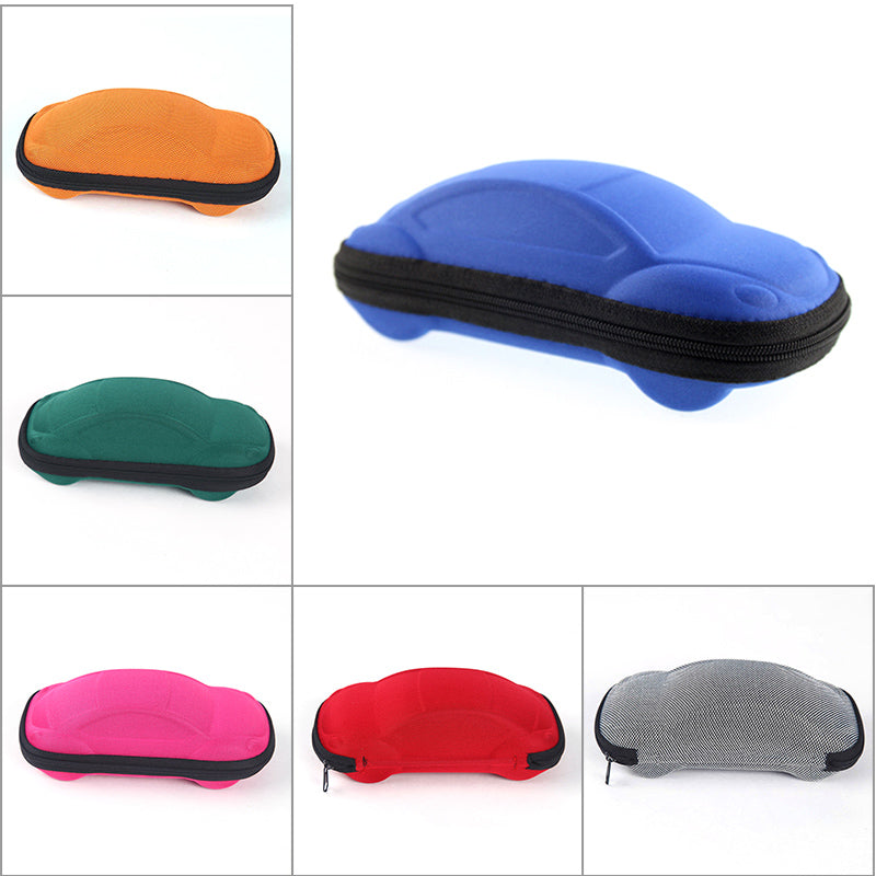 Kids Sun Glasses Eyeglasses Protector Case Car Shaped Zipper Box