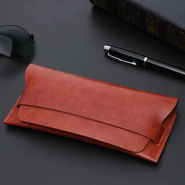 Fashion Sunglasses Box Women Men Eyeglasses Case Faux Leather
