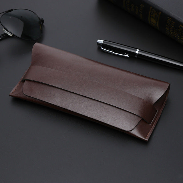 Fashion Sunglasses Box Women Men Eyeglasses Case Faux Leather