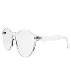 Fashion Women Rimless Sunglasses Transparent Shades