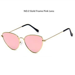 Cat Eye Sunglasses Women Yellow Red Lens Sun glasses
