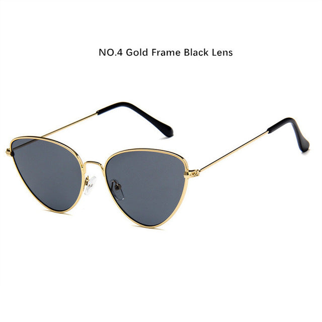 Cat Eye Sunglasses Women Yellow Red Lens Sun glasses