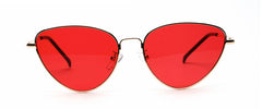 Peekaboo red cat eye sunglasses women clear lens sun glasses