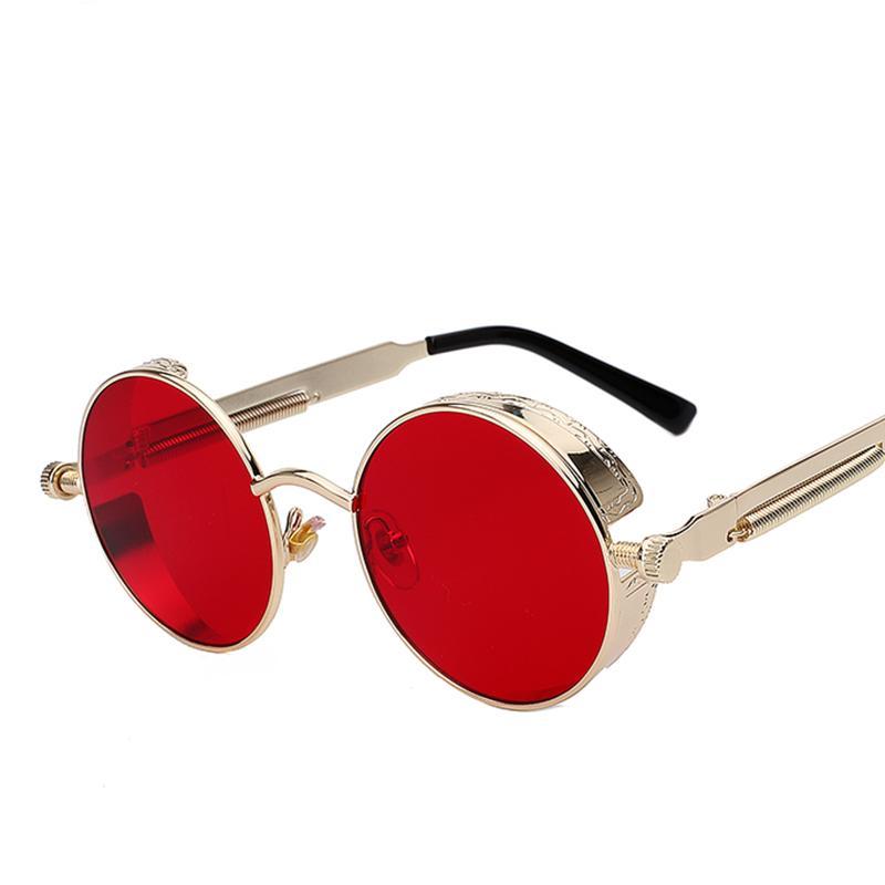Round Metal Sunglasses Steampunk Men