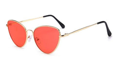 Cat Eye transparent clear Lens Vintage Sun Glasses