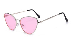 Cat Eye transparent clear Lens Vintage Sun Glasses