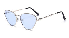 Cat Eye transparent clear Lens Vintage Sun Glasses