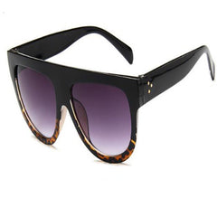 Woman oculos Flat Top Big Mirror Sun Glasses Eyewear