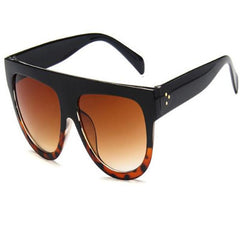 Woman oculos Flat Top Big Mirror Sun Glasses Eyewear