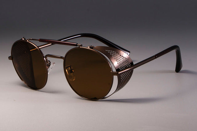 Retro Round Metal Sunglasses Steampunk Men