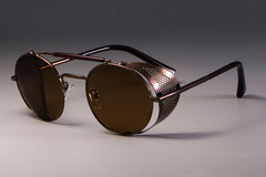Retro Round Metal Sunglasses Steampunk Men