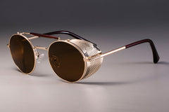 Retro Round Metal Sunglasses Steampunk Men