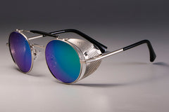 Retro Round Metal Sunglasses Steampunk Men