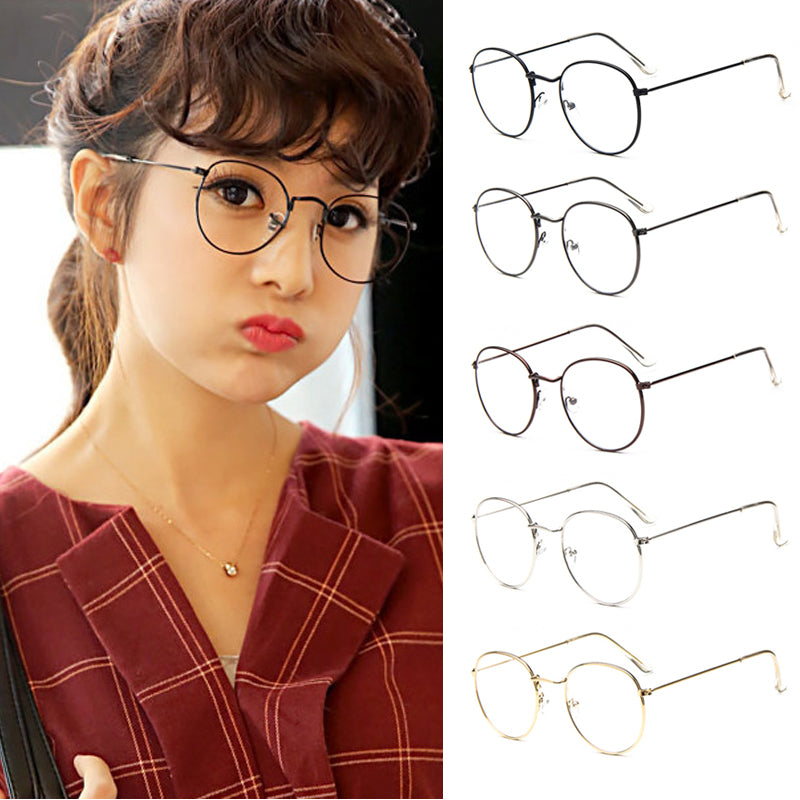 Fashion Vintage Women Eye Glasses frames Plain Mirror